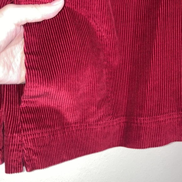 J Jill Hooded Corduroy Tunic Crushed Velvet Hoodie Pockets Holiday Woodland - Picture 9 of 13